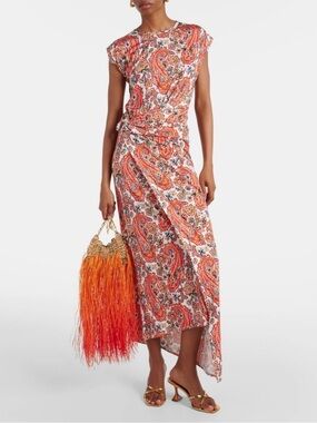 Paco Rabanne Paisley Print Midi Dress